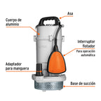 Bomba sumergible 1 hp para agua limpia Truper