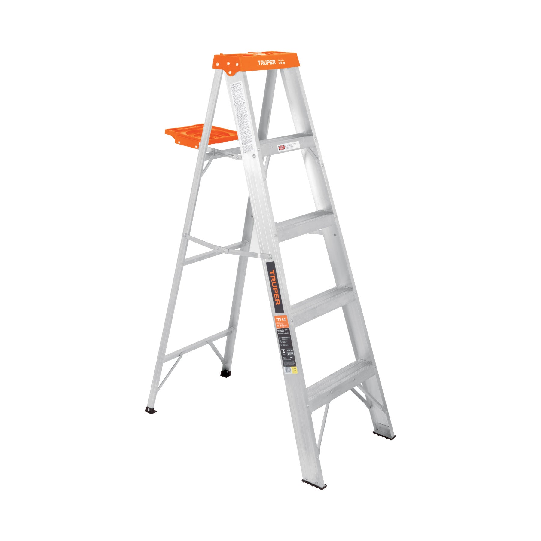 Escalera de tijera 4 peldaños con bandeja Truper