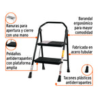 Escalera tubular plegable 2 peldaños Truper