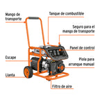 Generador portátil 1,800W motor a gasolina Truper