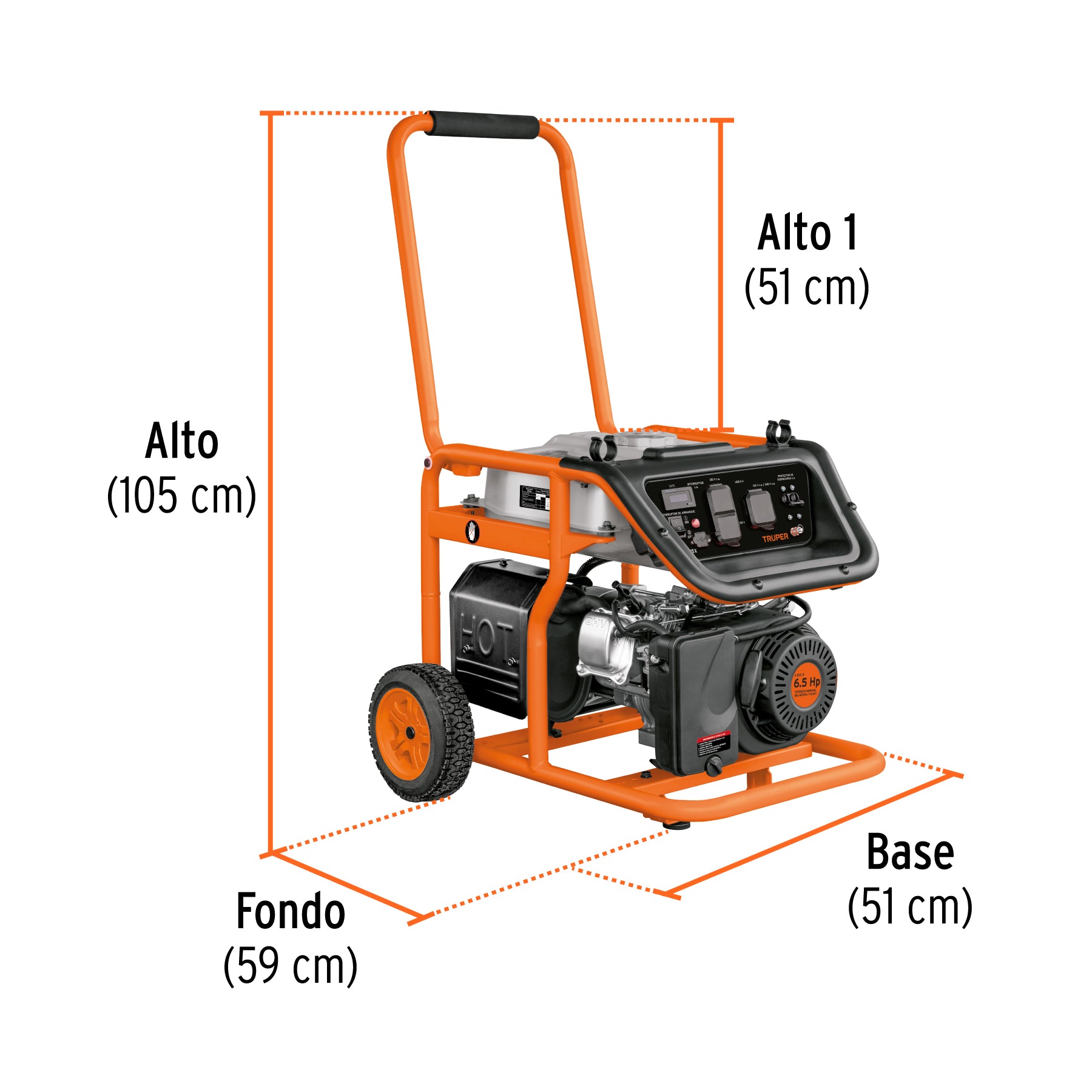Generador portátil 4,00W motor a gasolina Truper