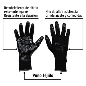 Guantes textiles recubiertos de nitilo Petrul