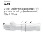 Guantes de latex talla G puño largo Truper