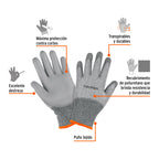 Guantes anticorte nv5 talla M recubrimiento poliuretano Truper