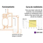 Bomba hidroneumática 1/2 hp 100 litros Truper