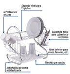 Escurridor de acero cromado 2 niveles Foset