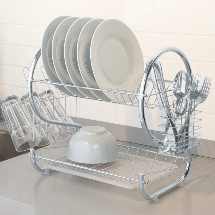 Escurridor de acero cromado 2 niveles Foset