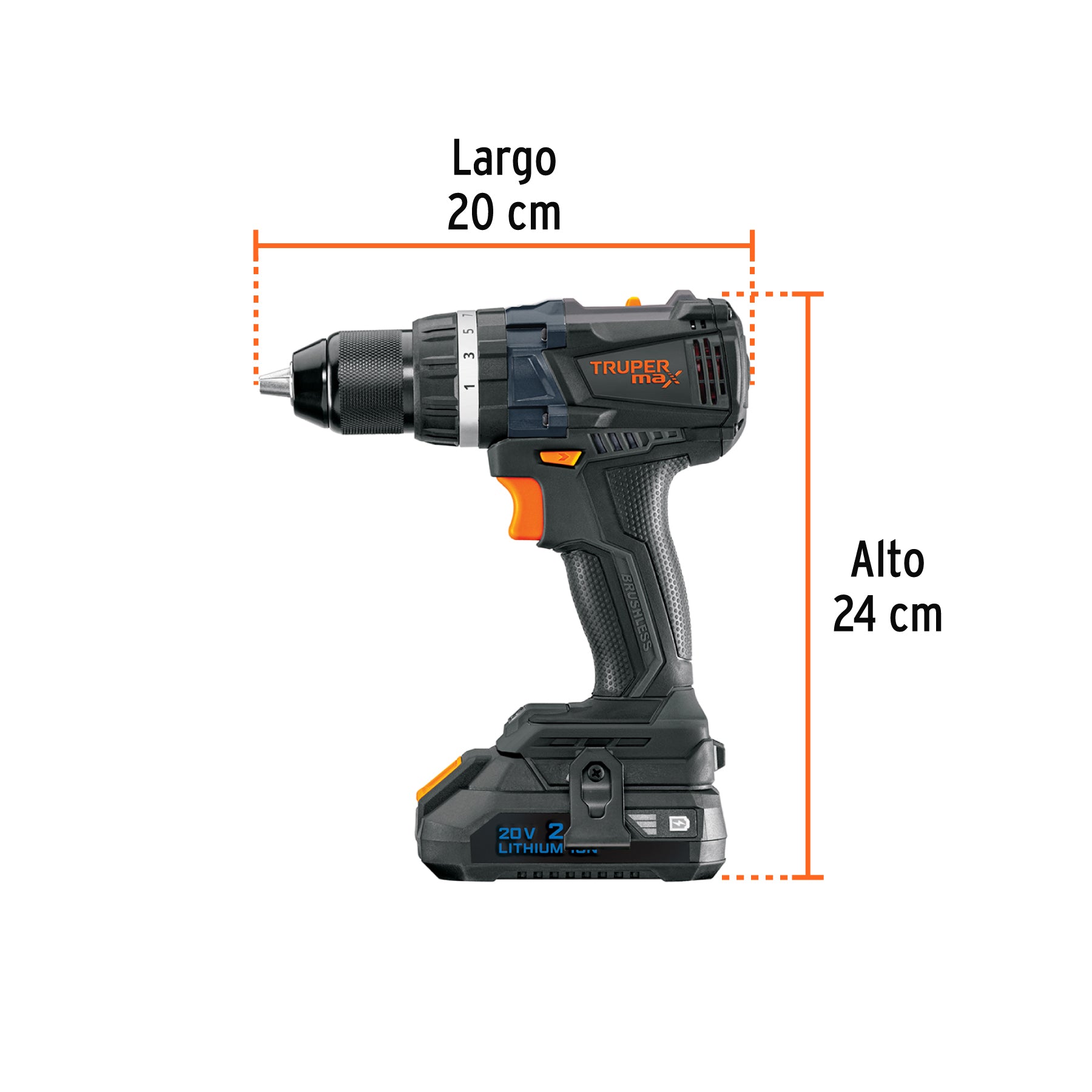 Rotomartillo inalámbrico 1/2 20v Truper Max