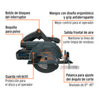 Sierra circular 6-1/2 20V Truper Max