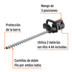 Cortasetos inalámbrico 40V 2 baterías 4Ah 1 cargador dual Truper Max
