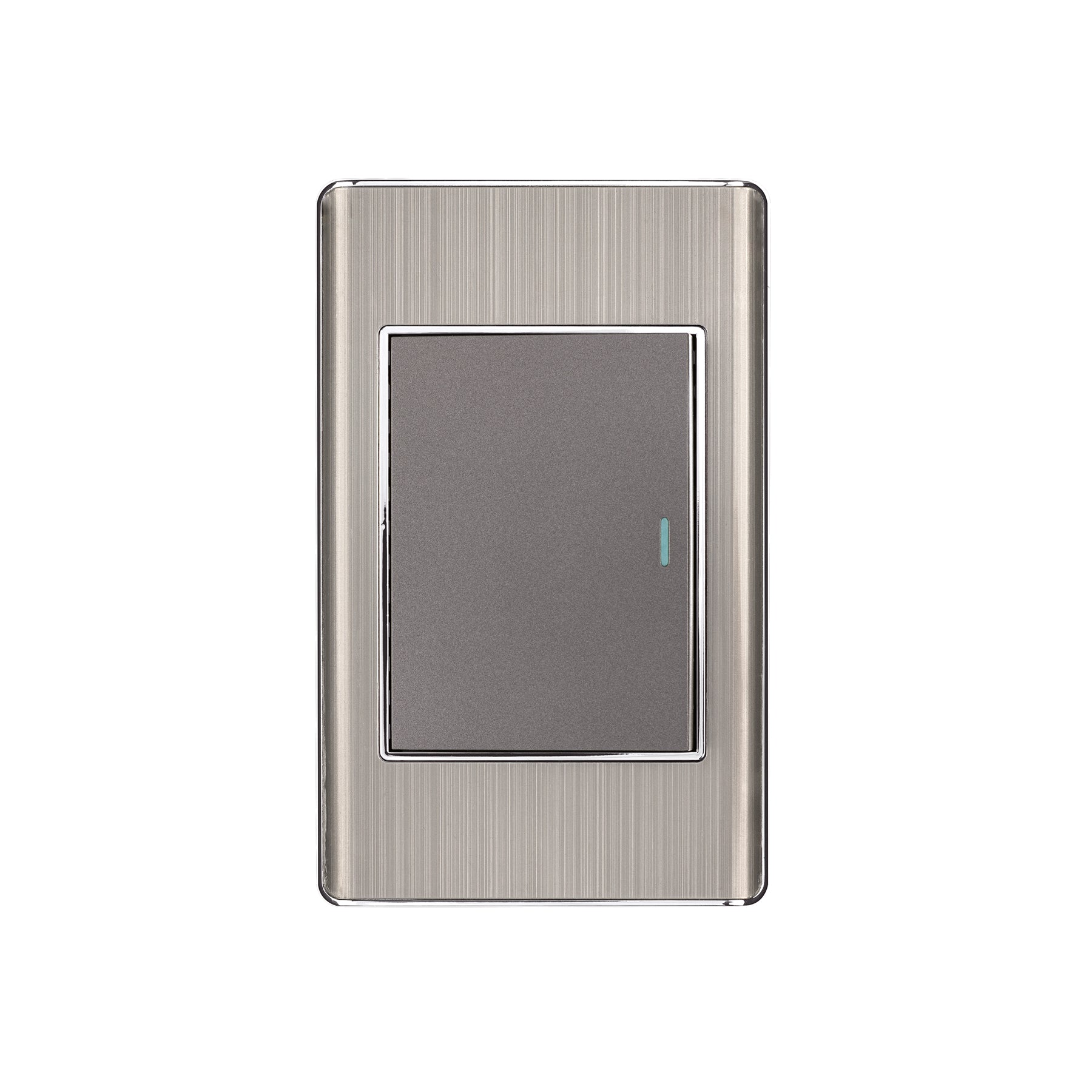 Interruptor sencillo 3 modulos acero Lisboa Volteck