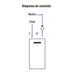 Interruptor sencillo 3 modulos acero Lisboa Volteck
