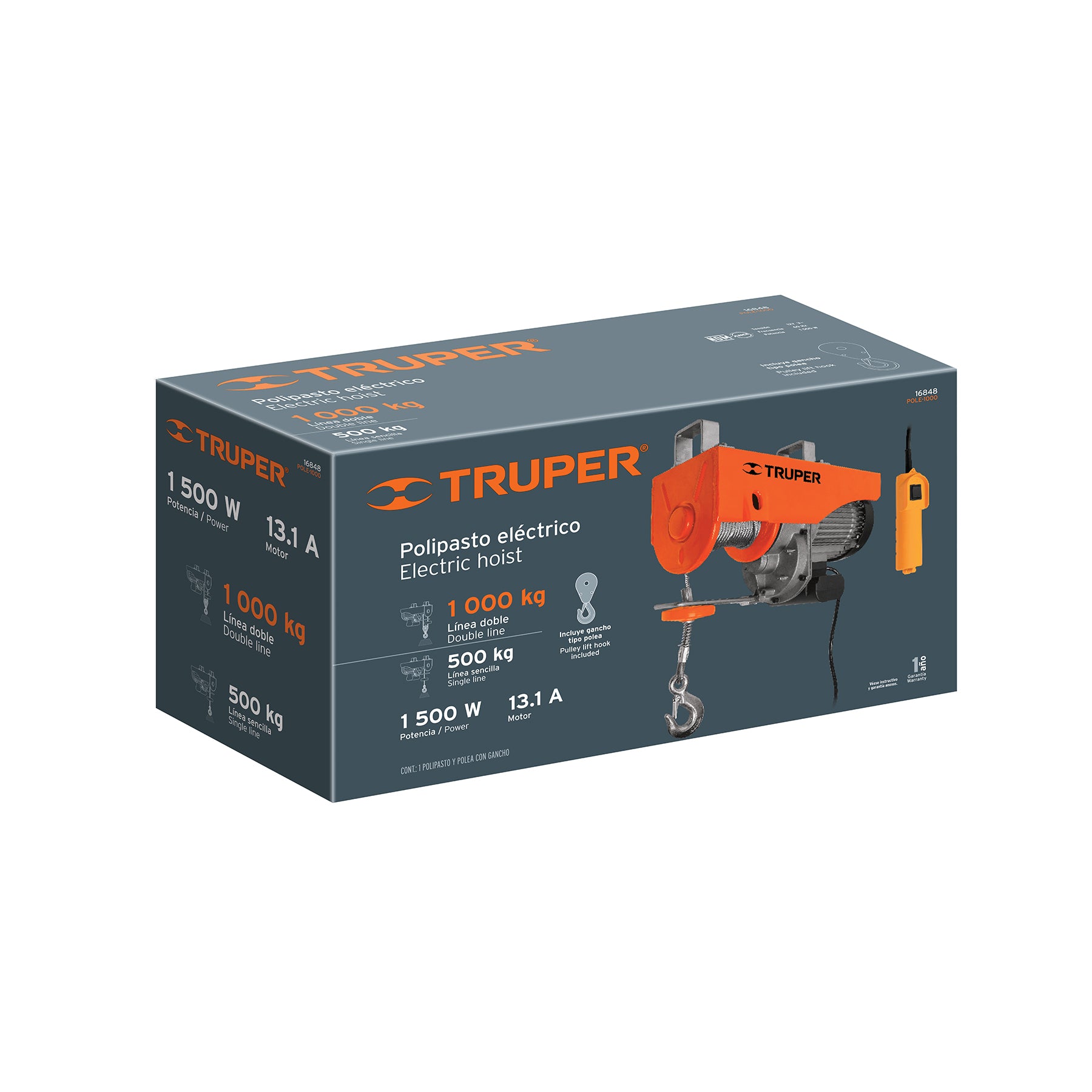 Polipasto electico 1000 kg Truper