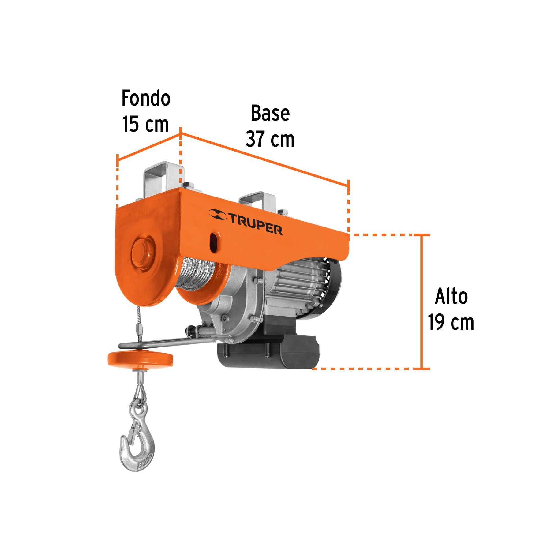 Polipasto eléctrico 400 kg Truper