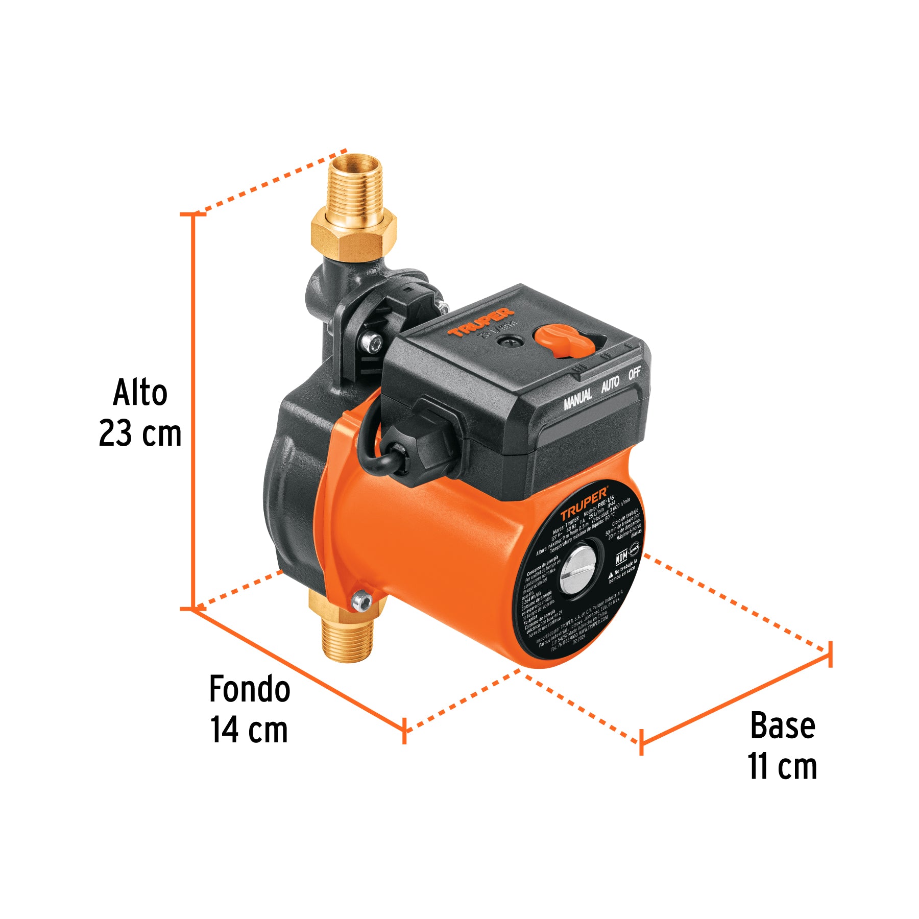 Bomba Presurizadora 1/6 hp Truper