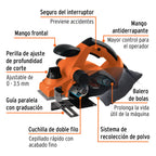 Cepillo eléctrico 3-1/4 850W Truper