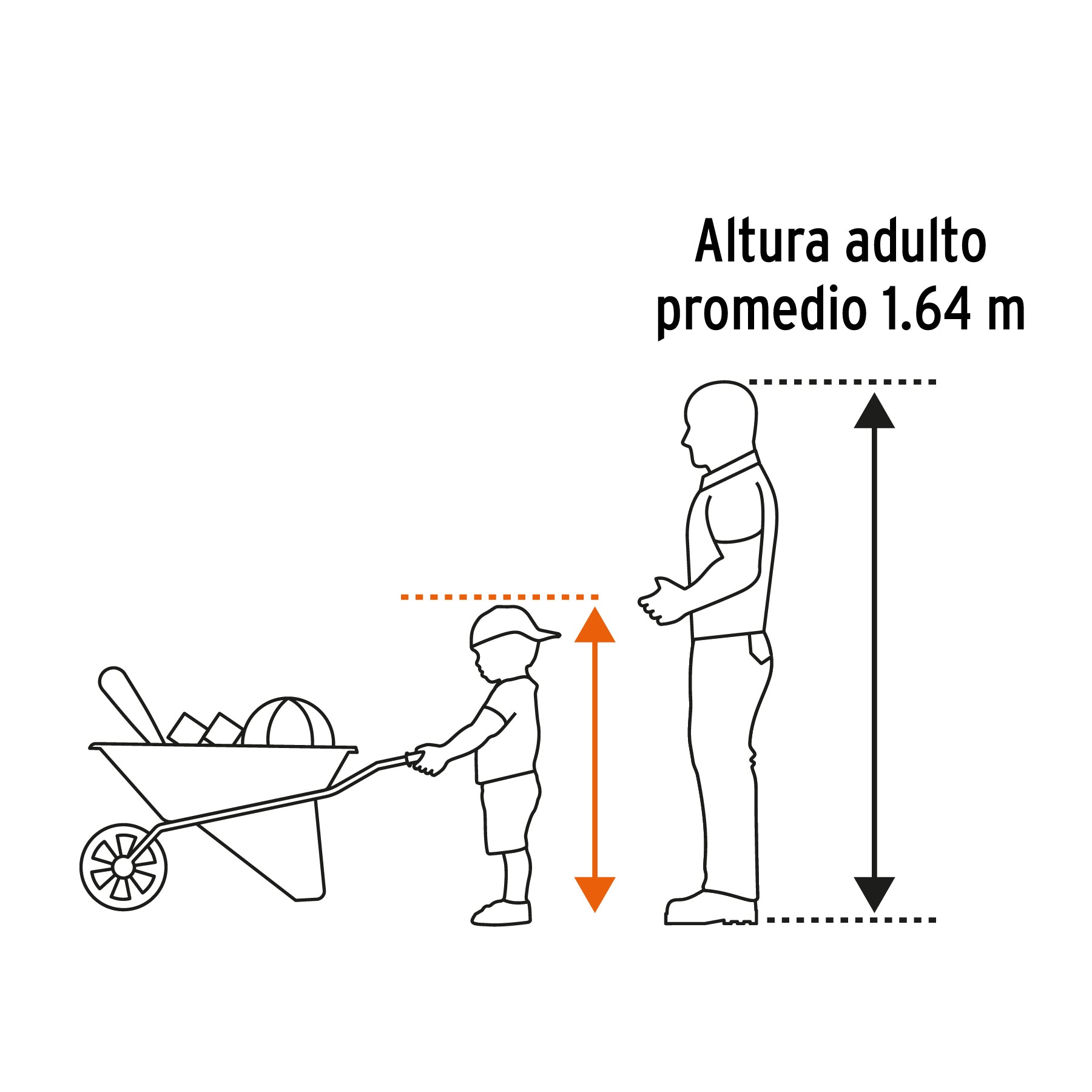 Carretilla para niños concha metálica 54 x 40 cm Truper